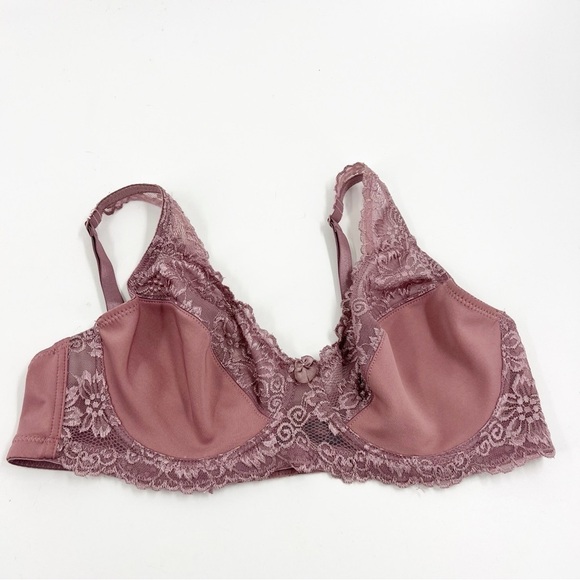 ✅ RIMA VALENTINA DUST ROSE LACE BRA SIZE 38DD - Picture 1 of 7